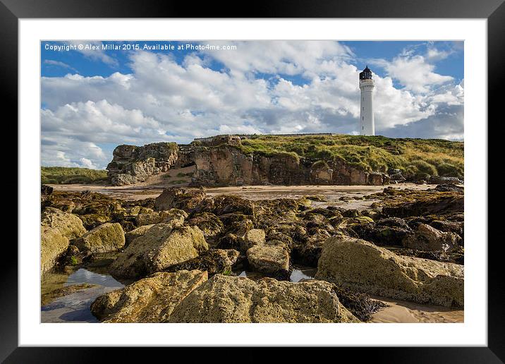  Covesea Lighthouse Framed Mounted Print by Alex Millar