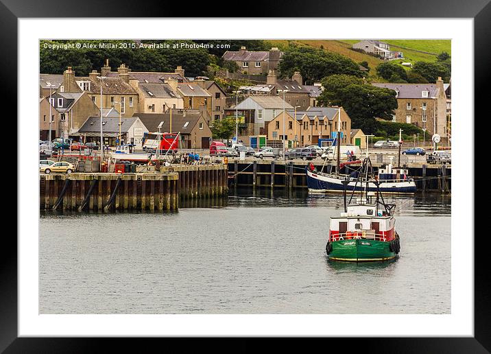  Stromness Harbour Framed Mounted Print by Alex Millar