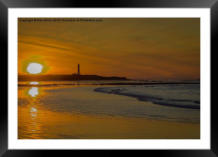  Sunset On West Beach Framed Mounted Print by Alex Millar