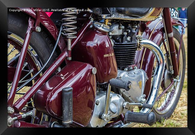  Motorbike Engine Framed Print by Alex Millar