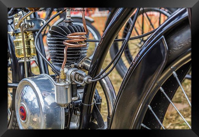  Old Bike Engine Framed Print by Alex Millar