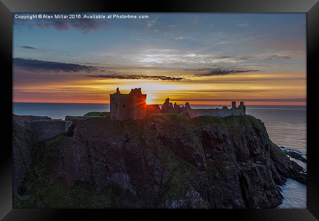  Dunnotter Castle Sunrise Framed Print by Alex Millar