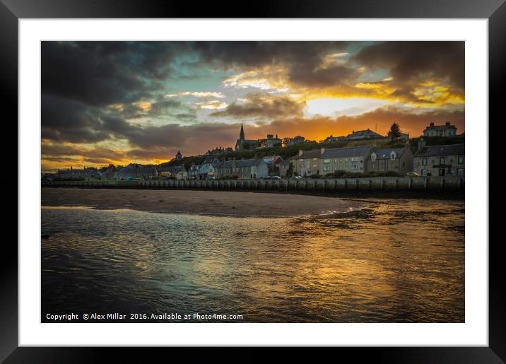 Sunset Over Lossiemouth Framed Mounted Print by Alex Millar