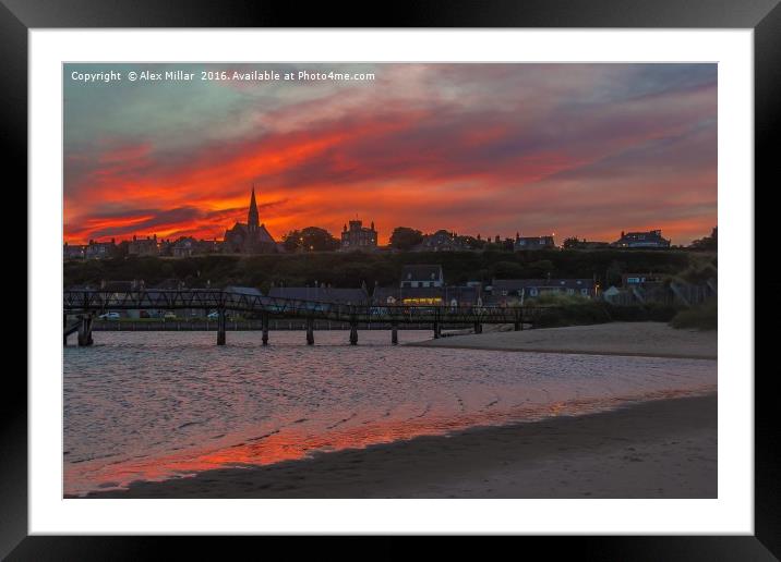 Lossiemouth On Fire Framed Mounted Print by Alex Millar
