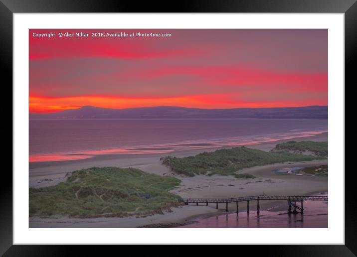 Sunrise Lossiemouth East Beach Framed Mounted Print by Alex Millar