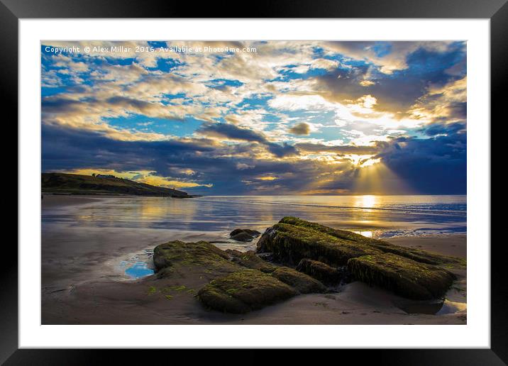 West Beach Sunset  Framed Mounted Print by Alex Millar