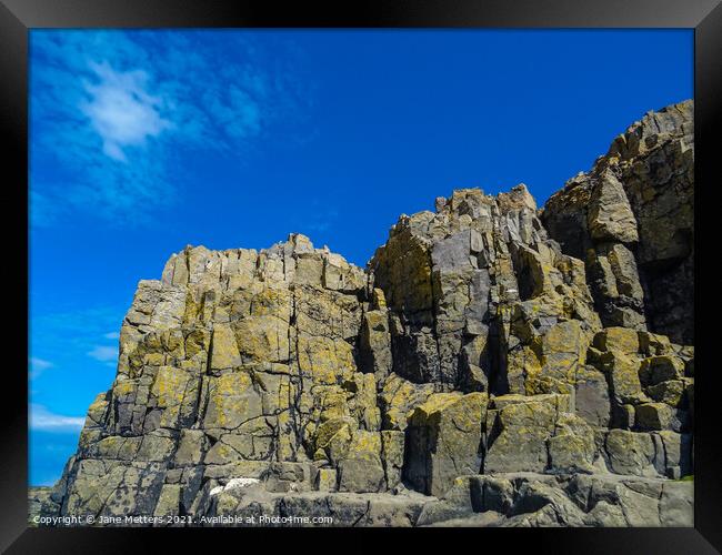 Rugged Rocks  Framed Print by Jane Metters