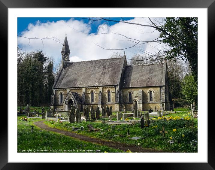 St Teilos Church  Framed Mounted Print by Jane Metters
