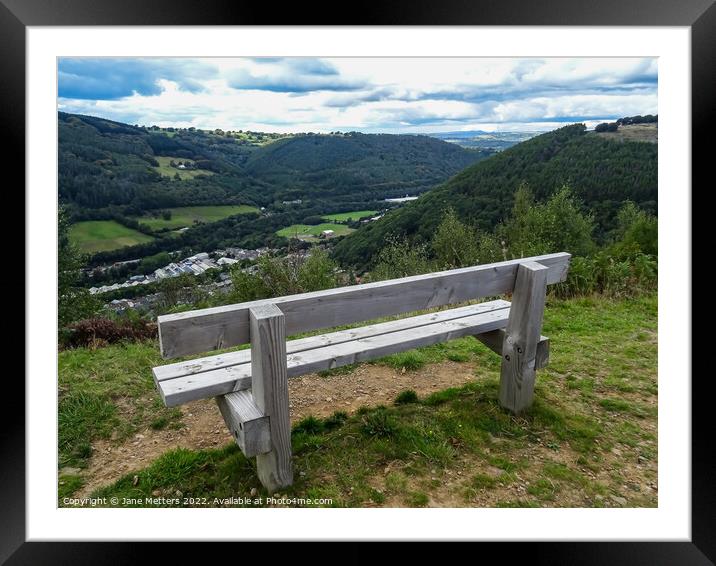 Sit Down and Enjoy the View  Framed Mounted Print by Jane Metters