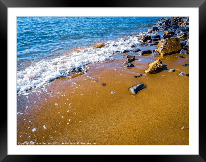 Golden Sand  Framed Mounted Print by Jane Metters