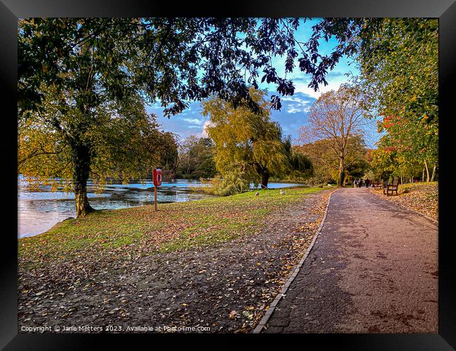 Roath Park Cardiff Framed Print by Jane Metters