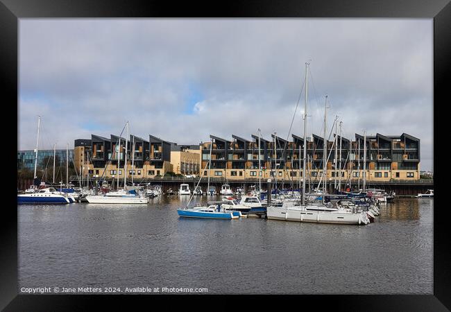 Penarth Marina  Framed Print by Jane Metters