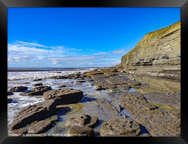 Dunraven Bay Framed Print by Jane Metters