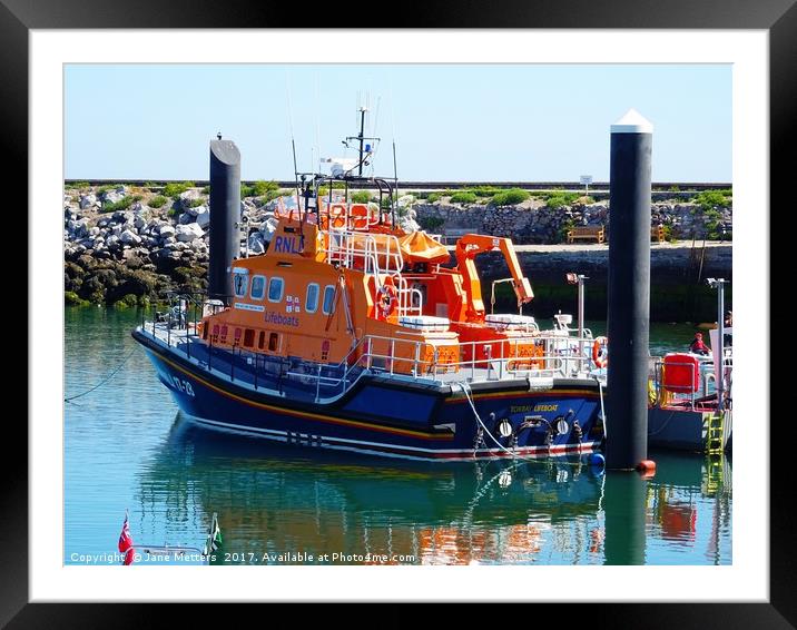     RNLI Torbay Lifeboat                           Framed Mounted Print by Jane Metters