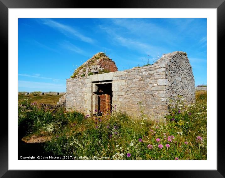           Berry Head Powder Magazine               Framed Mounted Print by Jane Metters
