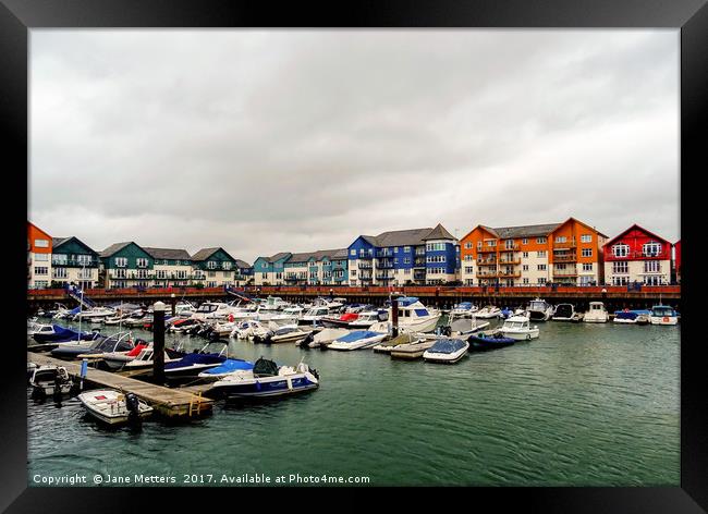 Exmouth Harbour Framed Print by Jane Metters