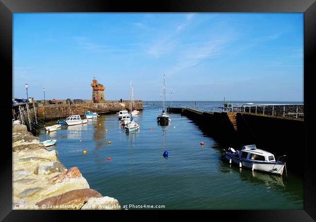       Lynmouth Harbour                          Framed Print by Jane Metters