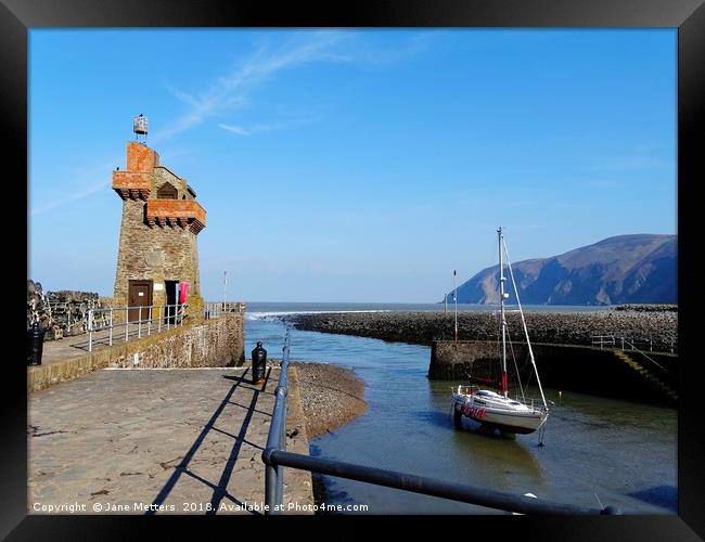         Lynmouth Harbour            Framed Print by Jane Metters