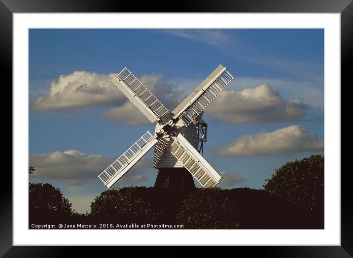 Windmill Framed Mounted Print by Jane Metters