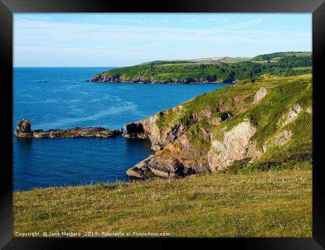       South Devon Coast                          Framed Print by Jane Metters