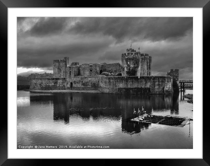 Clouds above the Castle Framed Mounted Print by Jane Metters