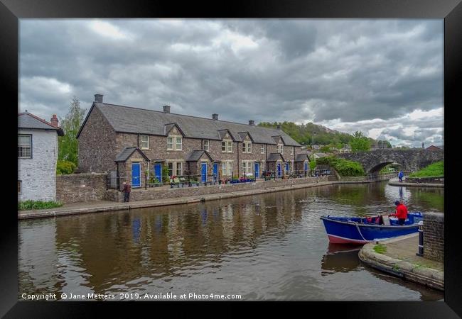 Living by the Canal Framed Print by Jane Metters