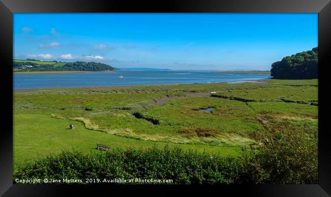 River Taf Estuary  Framed Print by Jane Metters