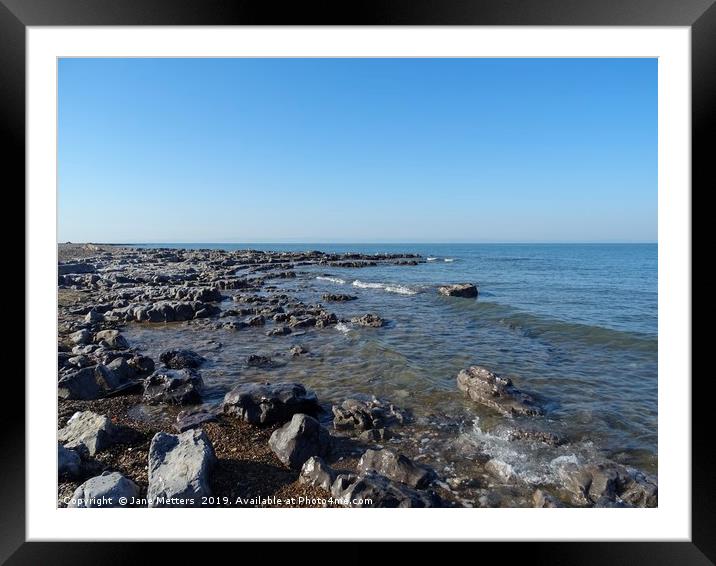 Trecco Bay Porthcawl  Framed Mounted Print by Jane Metters