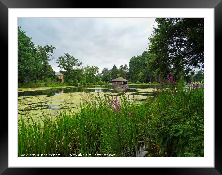 Lake in the Park Framed Mounted Print by Jane Metters