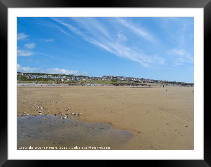 The Beach at Ogmore Framed Mounted Print by Jane Metters