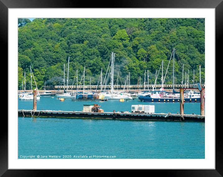 Boats in the Harbour Framed Mounted Print by Jane Metters
