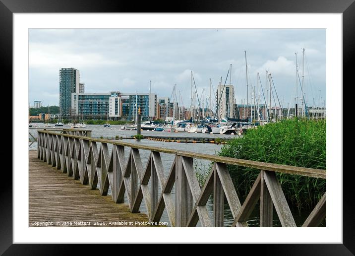 Cardiff Bay Framed Mounted Print by Jane Metters