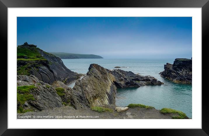 Rugged Coast Framed Mounted Print by Jane Metters
