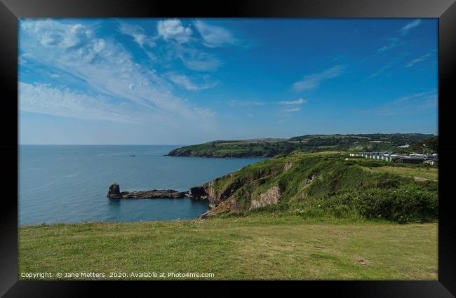 Devonshire Coastline  Framed Print by Jane Metters