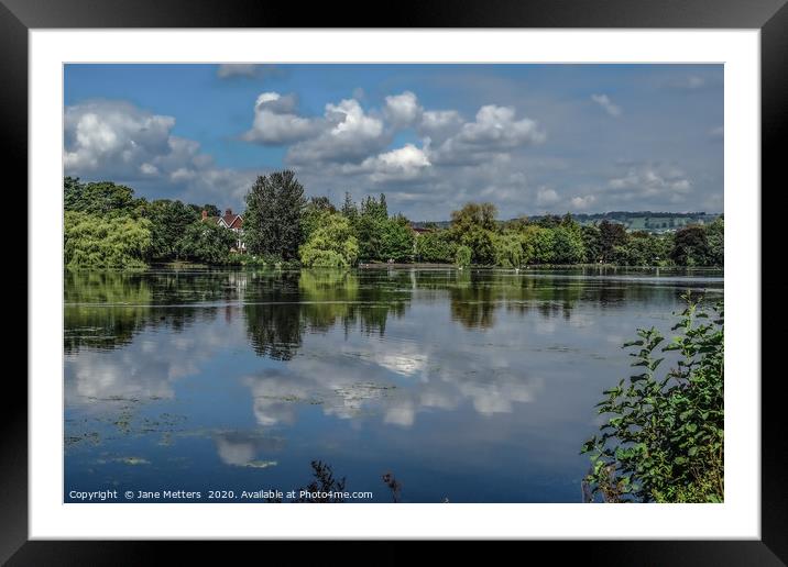 Clouds in the Lake Framed Mounted Print by Jane Metters