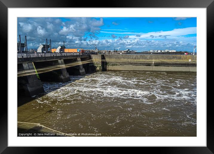 Cardiff Bay Barrage Framed Mounted Print by Jane Metters