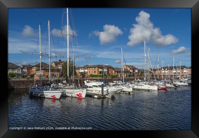 Penarth Marina Framed Print by Jane Metters