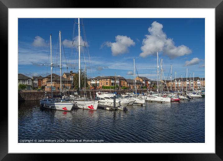 Penarth Marina Framed Mounted Print by Jane Metters