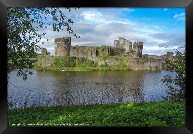 Caerphilly  Castle Framed Print by Jane Metters