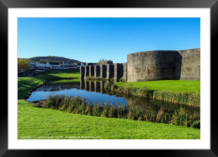 Caerphilly Castle  Framed Mounted Print by Jane Metters