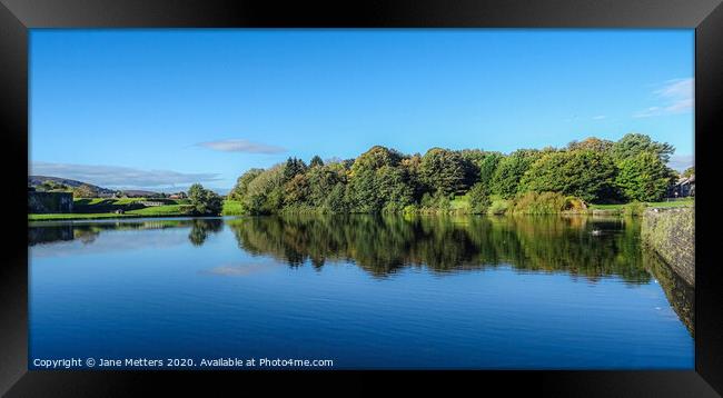 Caerphilly Castle Moat Framed Print by Jane Metters