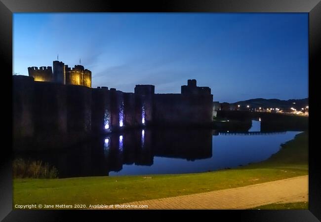 Castle in the Dark Framed Print by Jane Metters