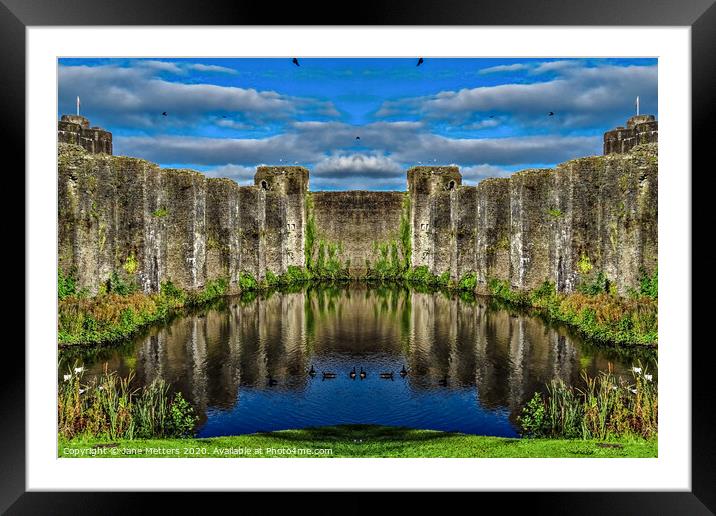 Castle in Caerphilly  Framed Mounted Print by Jane Metters