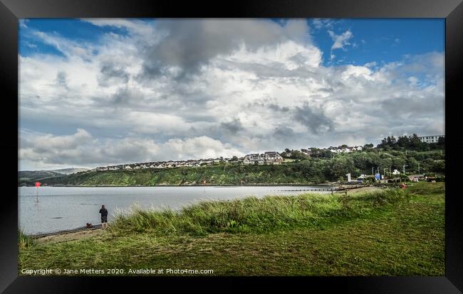 Clouds above Goodwick  Framed Print by Jane Metters