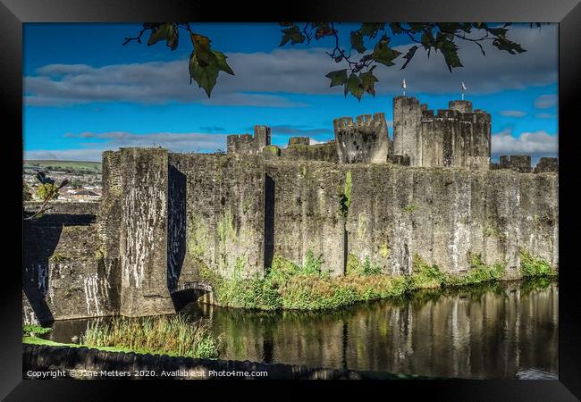 Caerphilly Castle Framed Print by Jane Metters