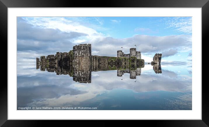 Floating Castle Framed Mounted Print by Jane Metters