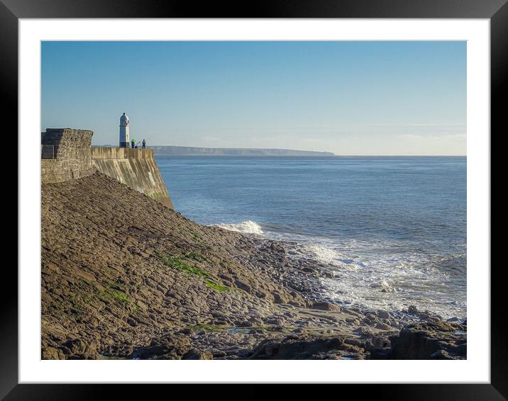 Porthcawl Lighthouse Framed Mounted Print by Jane Metters