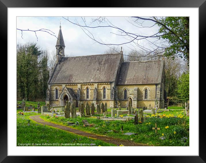 St Teilo’s Church  Framed Mounted Print by Jane Metters