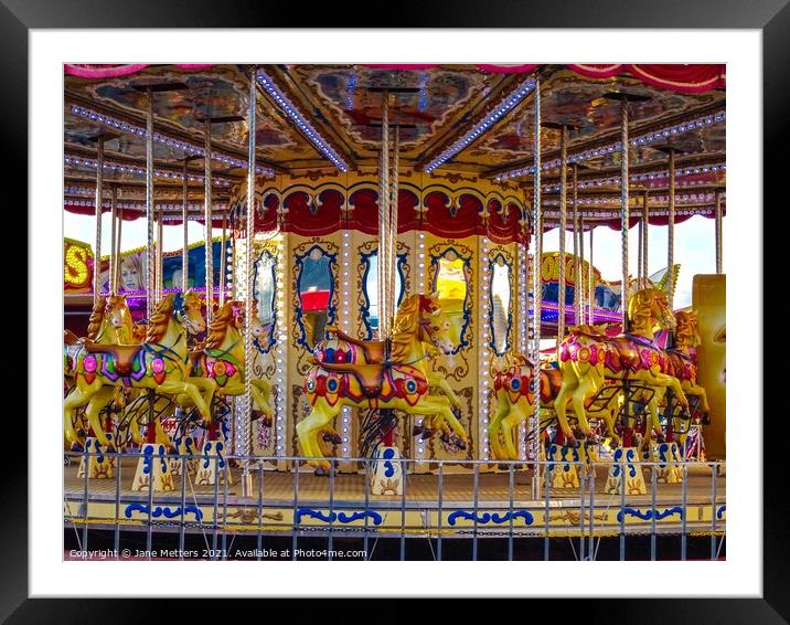 Carousel  Framed Mounted Print by Jane Metters