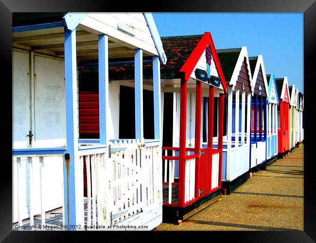 Southwold Beach Huts Framed Print by Megan Winder